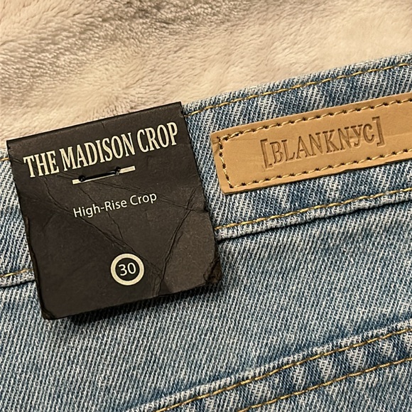 NWT Blank NYC Madison Crop High Rise Distressed Jeans Size 30 - Picture 11 of 14